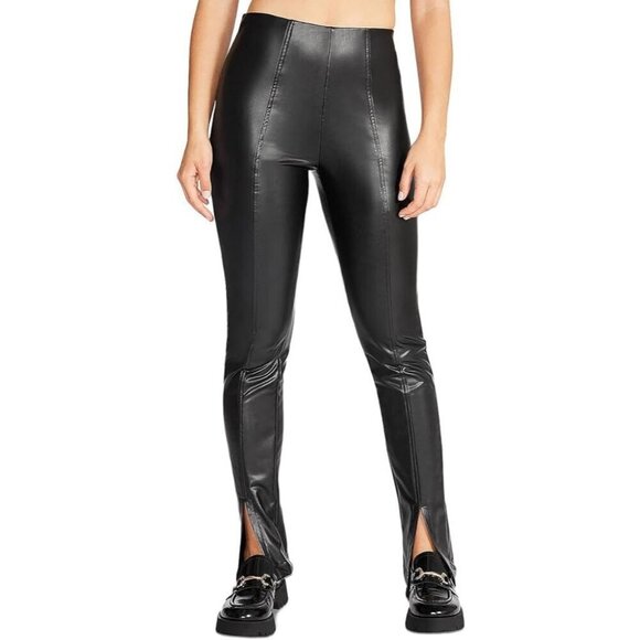 Steve Madden Anastasia Leggings in Black XSmall Womens Vegan Faux Leather Pants - Picture 9 of 11